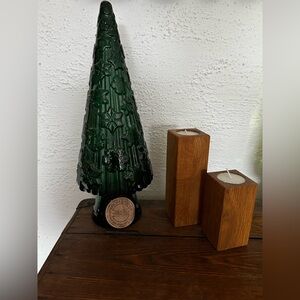 Magnifique sapin de Noël en verre vert Vidrios San Miguel